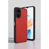 Newface Oppo A38 Kılıf Aras Deri Kapak - Kırmızı