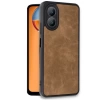 Newface Oppo A38 Kılıf Aras Deri Kapak - Taba