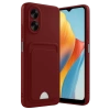 Newface Oppo A38 Kılıf Kelvin Kartvizitli Silikon - Bordo