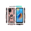 Newface Oppo A74 4G Kılıf Sofya Yüzüklü Silikon Kapak - Rose