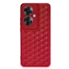 Newface Oppo Reno 11F Kılıf Petek Silikon Kapak - Kırmızı