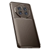 Realme 12 Pro Plus Kılıf Auto Focus Karbon Kapak - Kahverengi