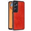 Newface Realme C65 Kılıf Aras Deri Kapak - Kırmızı