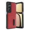 Newface Realme C65 Sara Kartvizitli Deri Kılıf
