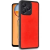 Newface Realme Note 50 4G Kılıf Aras Deri Kapak - Kırmızı