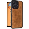 Newface Realme Note 50 4G Kılıf Aras Deri Kapak - Taba