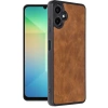 Newface Samsung Galaxy A06 Kılıf Aras Deri Kapak - Taba