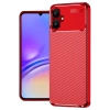 Newface Samsung Galaxy A06 Kılıf Auto Focus Karbon Kapak - Kırmızı