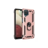 Newface Samsung Galaxy A12 Kılıf Sofya Yüzüklü Silikon Kapak - Rose