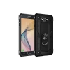 Newface Samsung Galaxy J7 Kılıf Sofya Yüzüklü Silikon Kapak - Siyah
