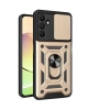 Newface Samsung Galaxy M15 Kılıf Pars Lens Yüzüklü Silikon - Gold