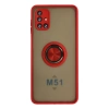 Newface Samsung Galaxy M51 Kılıf Montreal Yüzüklü Silikon Kapak