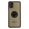 Newface Samsung Galaxy M51 Kılıf Montreal Yüzüklü Silikon Kapak