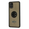 Newface Samsung Galaxy M51 Kılıf Montreal Yüzüklü Silikon Kapak