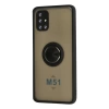 Newface Samsung Galaxy M51 Kılıf Montreal Yüzüklü Silikon Kapak
