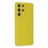 Newface Samsung Galaxy S21 Ultra Kılıf Nano içi Kadife Silikon