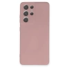 Newface Samsung Galaxy S21 Ultra Kılıf Nano içi Kadife Silikon - Pudra