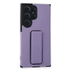 Newface Samsung Galaxy S23 Ultra Kılıf Mega Standlı Silikon - Lila