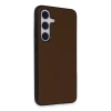 Newface Samsung Galaxy S24 Kılıf Taft Kapak - Kahverengi