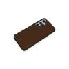 Newface Samsung Galaxy S24 Kılıf Taft Kapak - Kahverengi