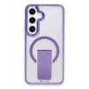 Newface Samsung Galaxy S24 Tork Magsafe Standlı Kapak - Derin Mor