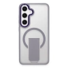 Newface Samsung Galaxy S24 Tork Magsafe Standlı Kapak - Lila