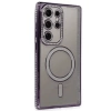 Newface Samsung Galaxy S24 Ultra Kılıf Joke Simli Magneticsafe Kılıf - Derin Mor