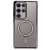 Newface Samsung Galaxy S24 Ultra Kılıf Joke Simli Magneticsafe Kılıf - Derin Mor