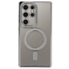 Newface Samsung Galaxy S24 Ultra Kılıf Joke Simli Magneticsafe Kılıf - Gümüş
