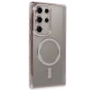 Newface Samsung Galaxy S24 Ultra Kılıf Joke Simli Magneticsafe Kılıf - Pembe