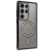 Newface Samsung Galaxy S24 Ultra Kılıf Joke Simli Magneticsafe Kılıf - Siyah