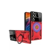 Newface Samsung Galaxy S24 Ultra Kılıf Joy Lens Standlı Kapak - Kırmızı