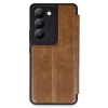 Newface Vivo V30 Lite 4G Kılıf Flip Cover - Taba
