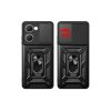 Newface Vivo Y18 Kılıf Pars Lens Yüzüklü Silikon - Siyah