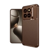Newface Xiaomi Mi 14T Pro Kılıf Auto Focus Karbon Kapak - Kahverengi