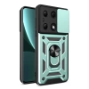 Newface Xiaomi Poco M6 Pro 4G Kılıf Pars Lens Yüzüklü Silikon - Yeşil