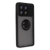 Newface Xiaomi Poco X6 Pro Kılıf Montreal Yüzüklü Silikon Kapak - Siyah