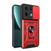 Newface Xiaomi Poco X6 Pro Kılıf Pars Lens Yüzüklü Silikon - Kırmızı