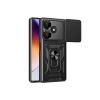 Newface Xiaomi Redmi 13 4G Kılıf Pars Lens Yüzüklü Silikon - Siyah