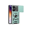 Newface Xiaomi Redmi 13 4G Kılıf Pars Lens Yüzüklü Silikon - Yeşil