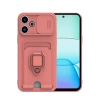 Newface Xiaomi Redmi 13 4G Kılıf Zuma Kartvizitli Yüzüklü Silikon - Pembe