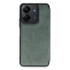 Newface Xiaomi Redmi 13C Kılıf Flip Cover - Koyu Yeşil