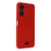 Newface Xiaomi Redmi 13C Kılıf Kelvin Kartvizitli Silikon - Kırmızı