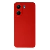 Newface Xiaomi Redmi 13C Kılıf Nano içi Kadife Silikon - Kırmızı
