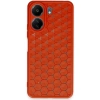 Newface Xiaomi Redmi 13C Kılıf Petek Silikon Kapak - Kırmızı