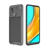 Newface Xiaomi Redmi 9C Kılıf Auto Focus Karbon Kapak - Siyah