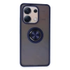 Newface Xiaomi Redmi Note 13 4G Kılıf Montreal Yüzüklü Silikon Kapak - Lacivert