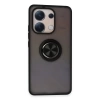 Newface Xiaomi Redmi Note 13 4G Kılıf Montreal Yüzüklü Silikon Kapak - Siyah