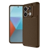 Newface Xiaomi Redmi Note 13 Pro 4G Kılıf Auto Focus Karbon Kapak - Kahverengi