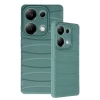 Newface Xiaomi Redmi Note 13 Pro 4G Kılıf Bibercas Silikon Kapak - Koyu Yeşil